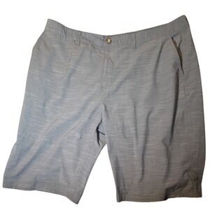 Bke Mens Grey Hybrid Shorts Slub Texture Size 40